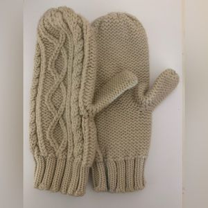 Winter Off White Mittens